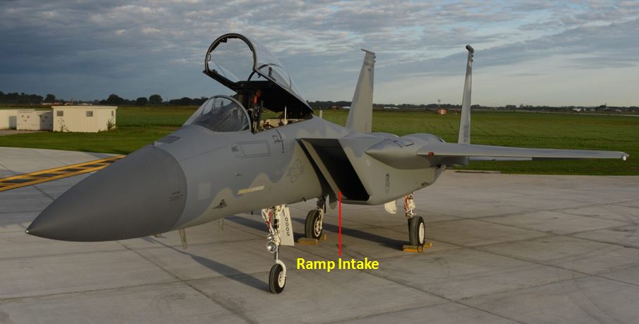 Ramp Intake in a F-15 aircraft